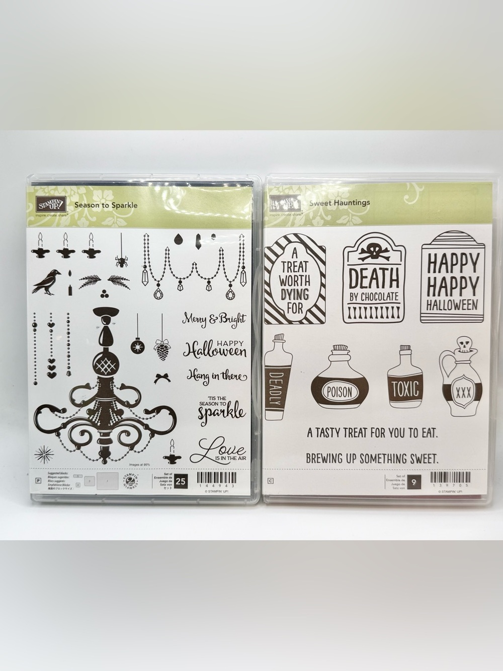 Stampin' Up! Halloween “season to sparkle & “ sweet hauntings Stamp Sets